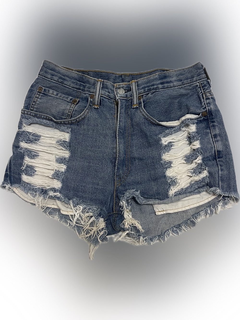 Vintage Custom Levi's Medium Wash Denim Shorts